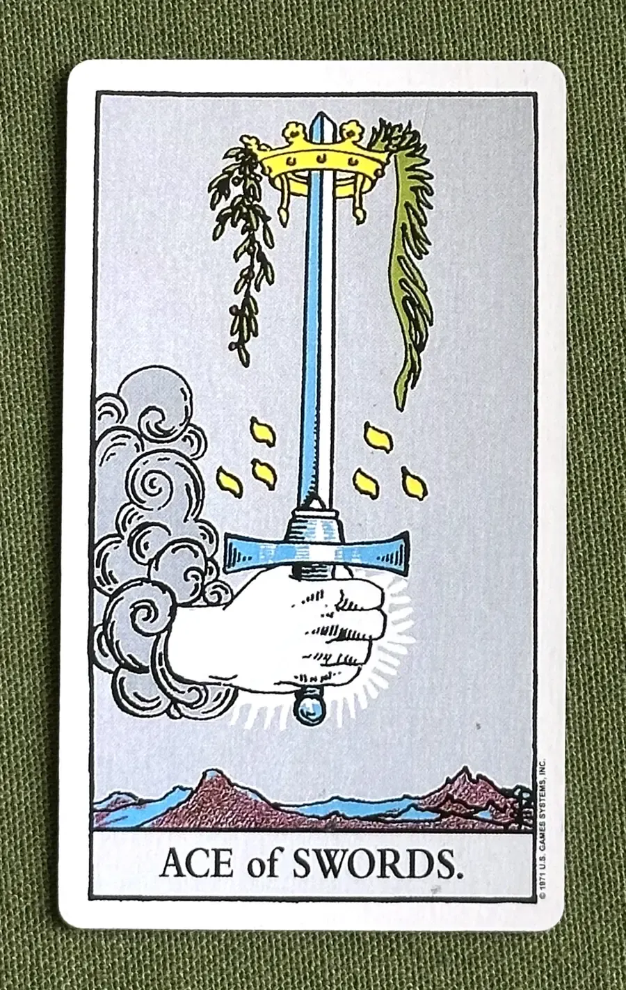 The Quill Key — Ace of Swords from the Rider–Waite deck