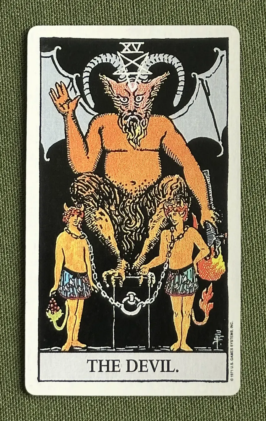 The Chimaera — The Devil from the Rider–Waite deck