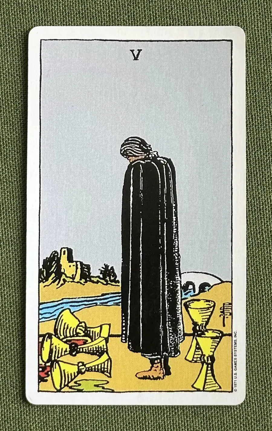 Five of Roses — Five of Cups from the Rider–Waite deck