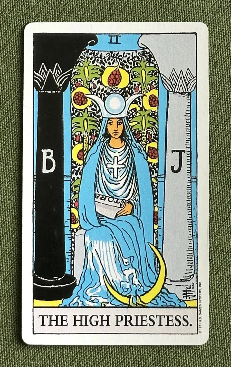 The High Priestess — The High Priestess from the Rider–Waite deck