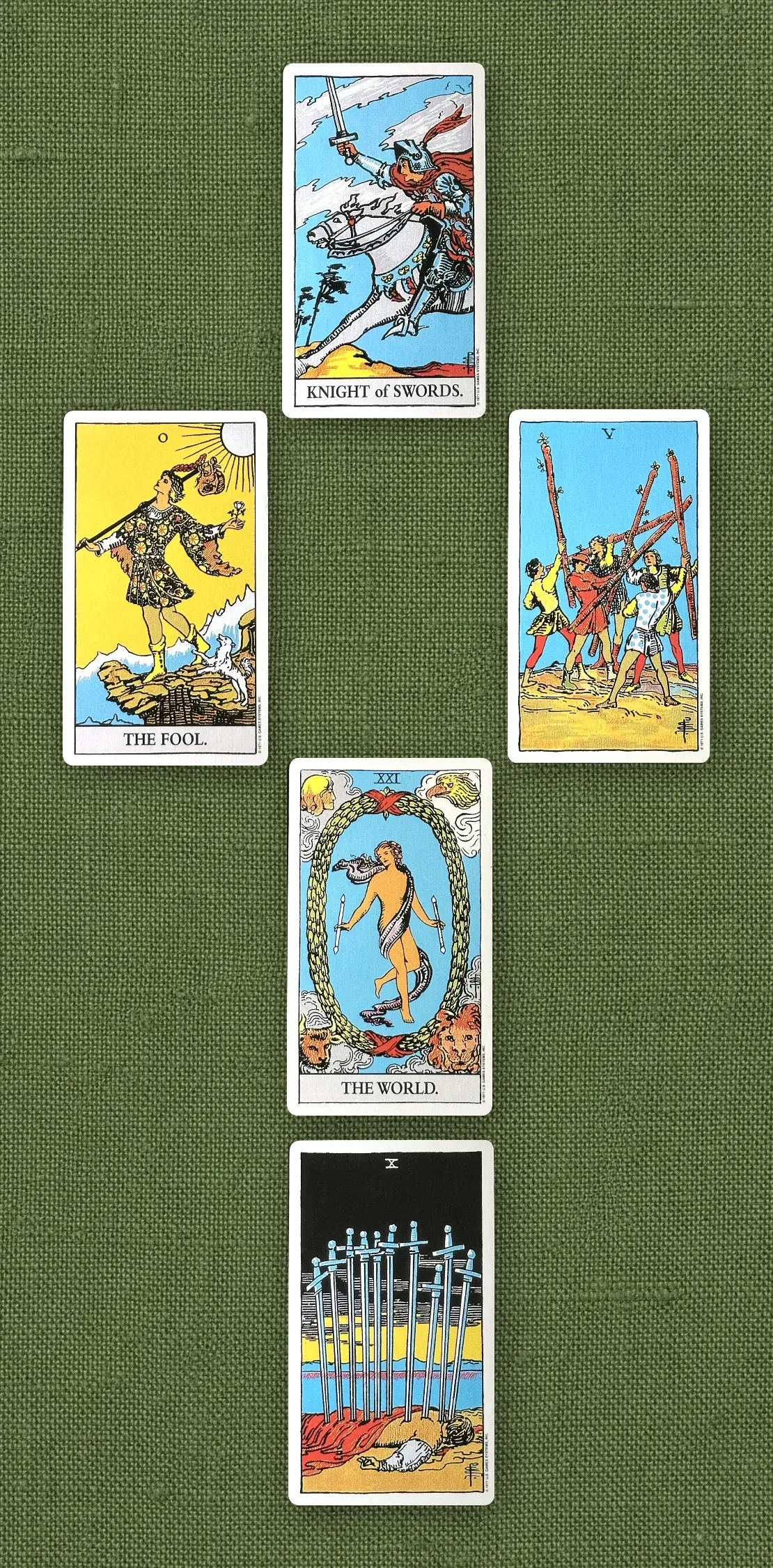 The Cross — what is coming — 5 cards