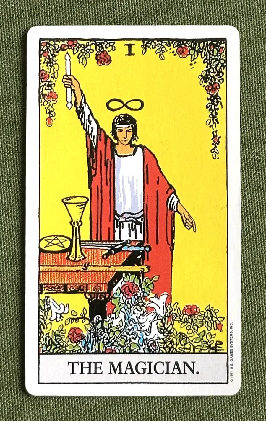 The Red King — The Magician from the Rider–Waite deck