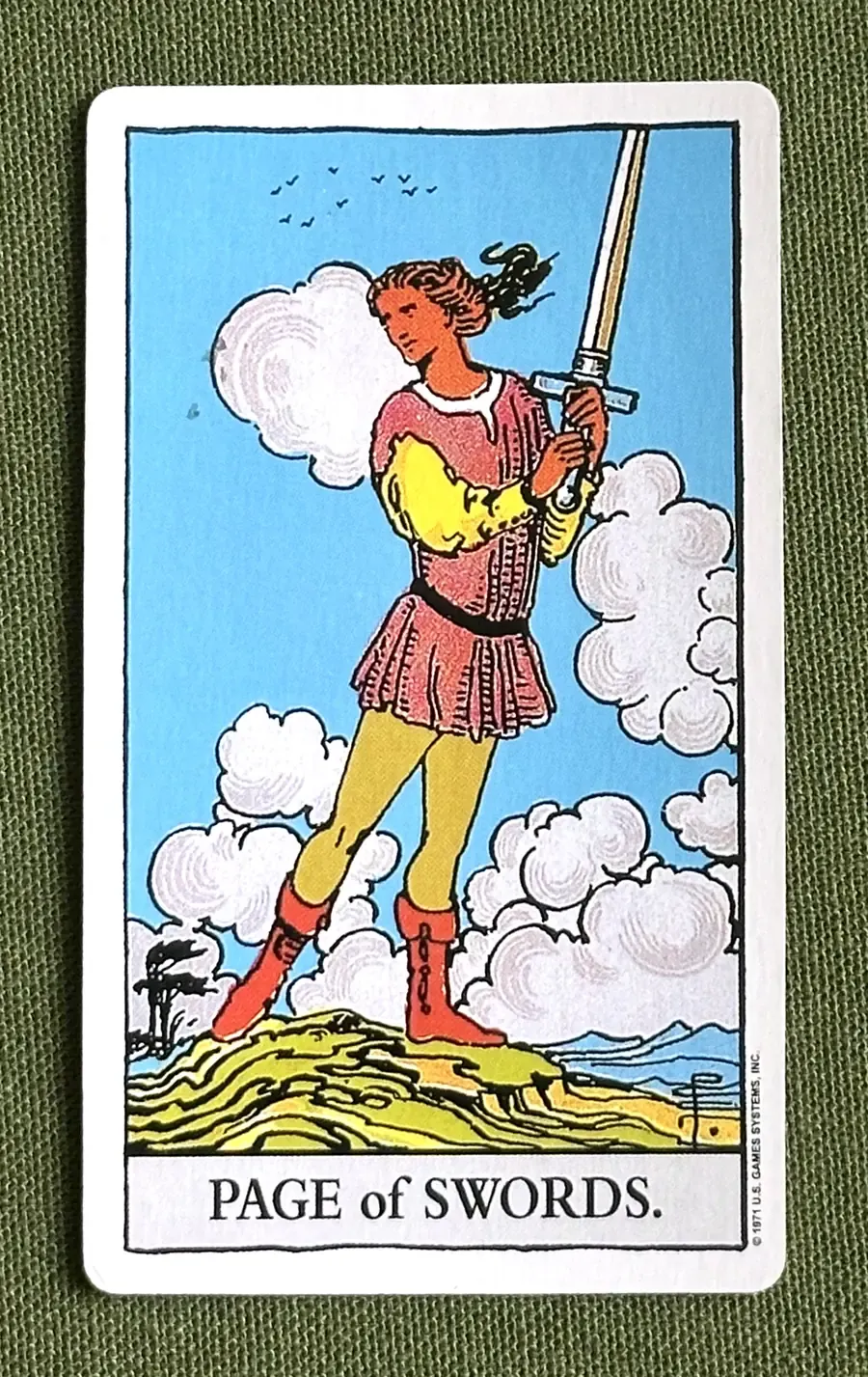 The Oracle — Page of Swords from the Rider–Waite deck