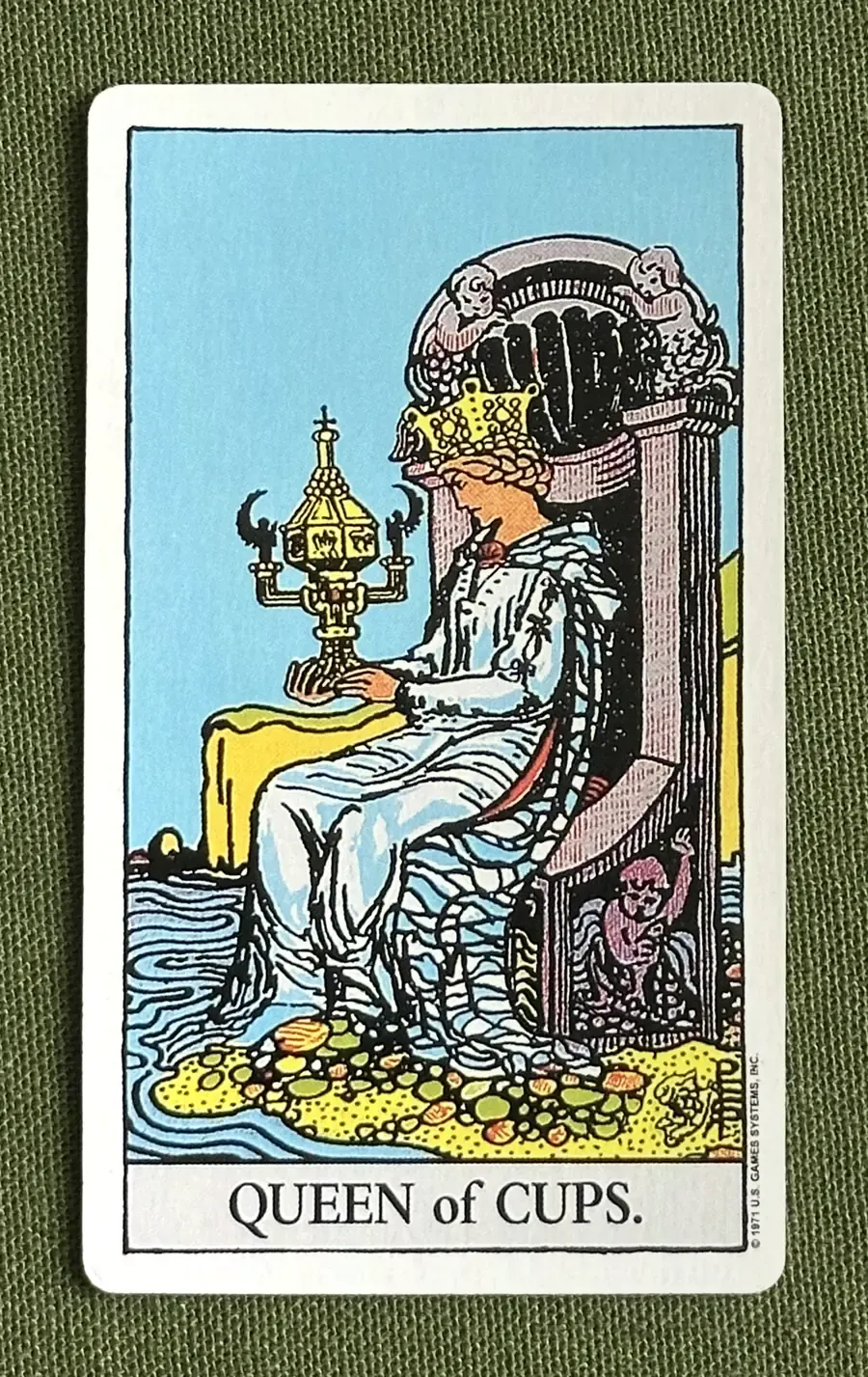 Queen of Roses — Queen of Cups from the Rider–Waite deck
